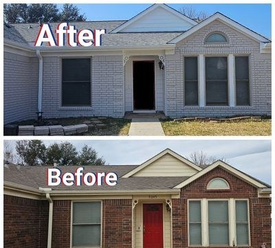 Full exterior remodel before and after in Flower Mound TX — Biltmore Roofing